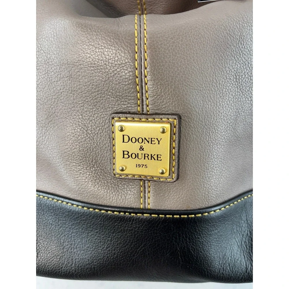 Dooney & Bourke Hobo Bag & Wallet Large Mushroom Black Leather Tassel CF937